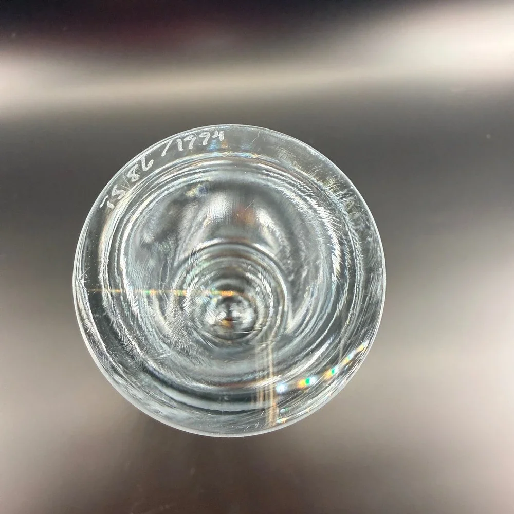 Iittala Marcel Glass Candleholder Large Signed Timo Sarpaneva‎ 1994
